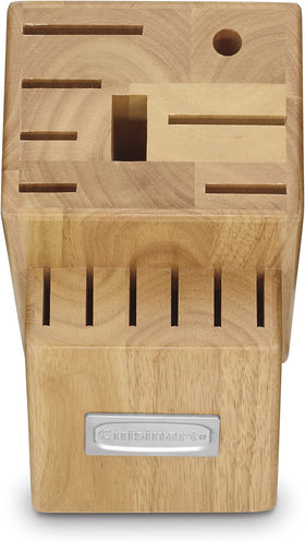 Cuisinart block knife set with 8-inch slicing knife for even cuts.