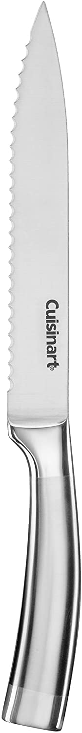 Cuisinart block knife set stainless steel shears for quick trimming.