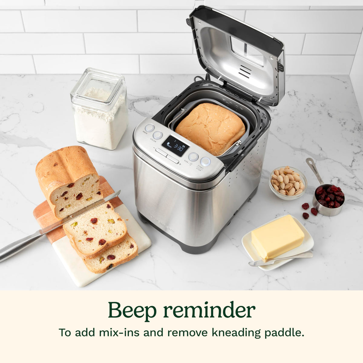 Cuisinart bread maker removable pan demonstrating easy cleanup.