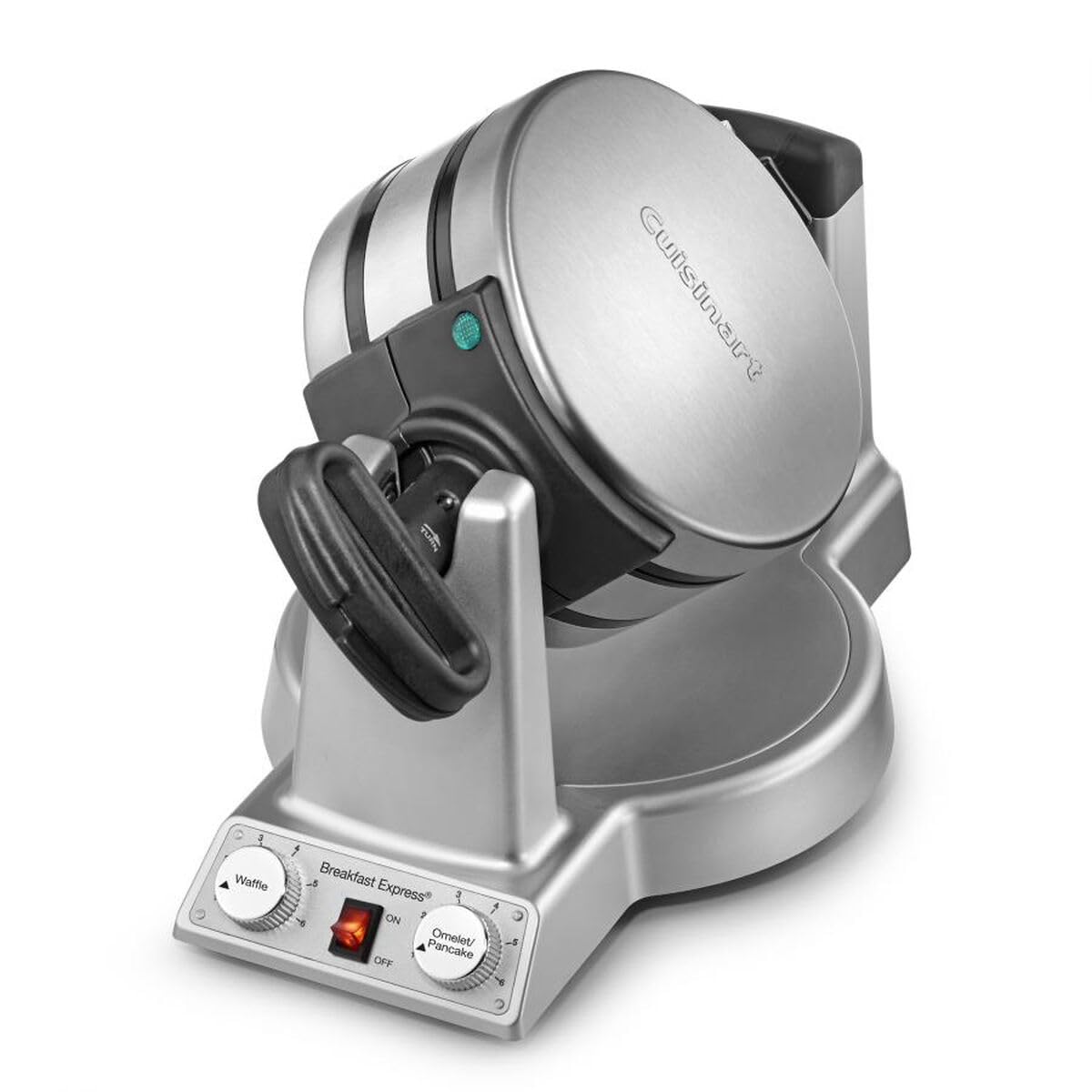 Cuisinart Breakfast Express flip-action design enabling dual-sided cooking.