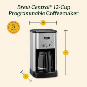 Cuisinart Brew Central decalcify alert supports maintenance planning.