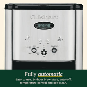 Cuisinart Brew Central ergonomic carafe handle for comfortable pouring.