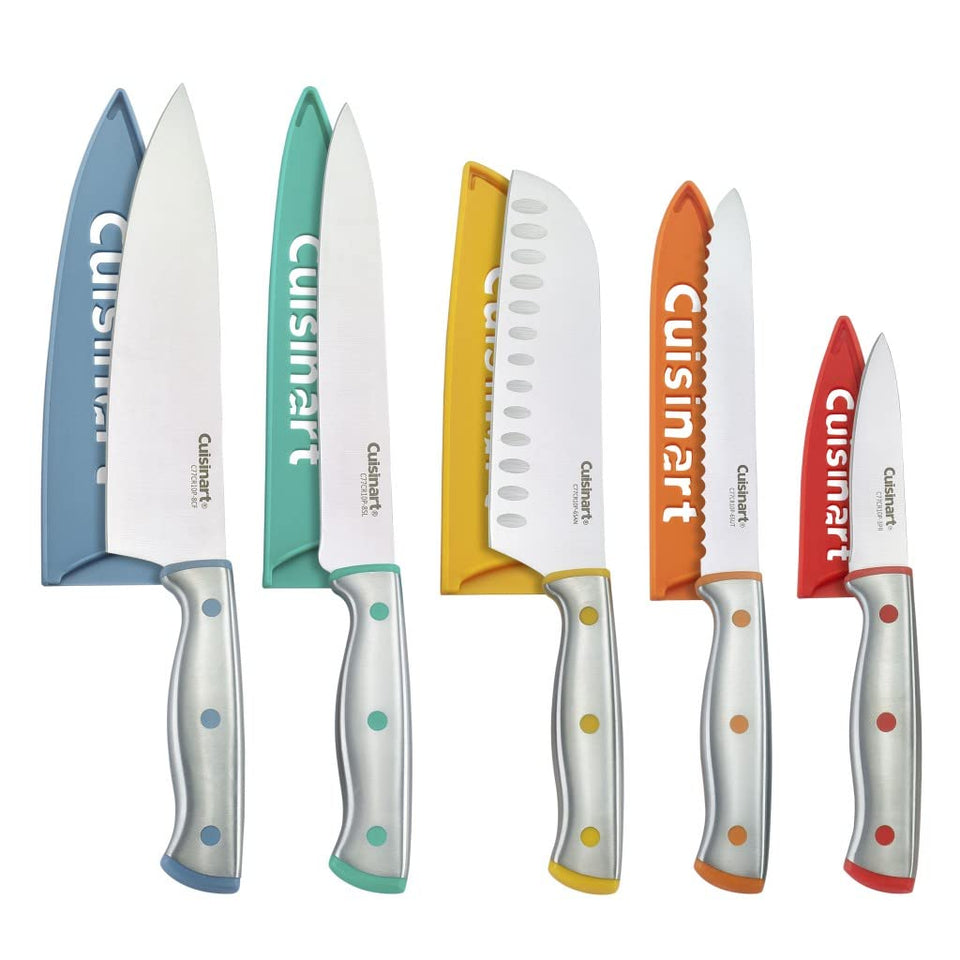 Cuisinart C77CR-10P knife set with colorcore rivets for precise prep.