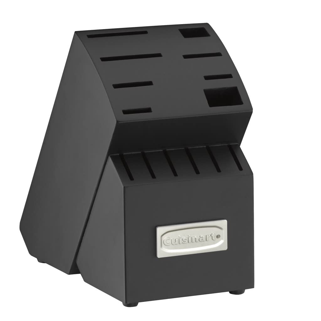 Cuisinart C77SS-15PG cutlery block keeps knives organized and within reach.