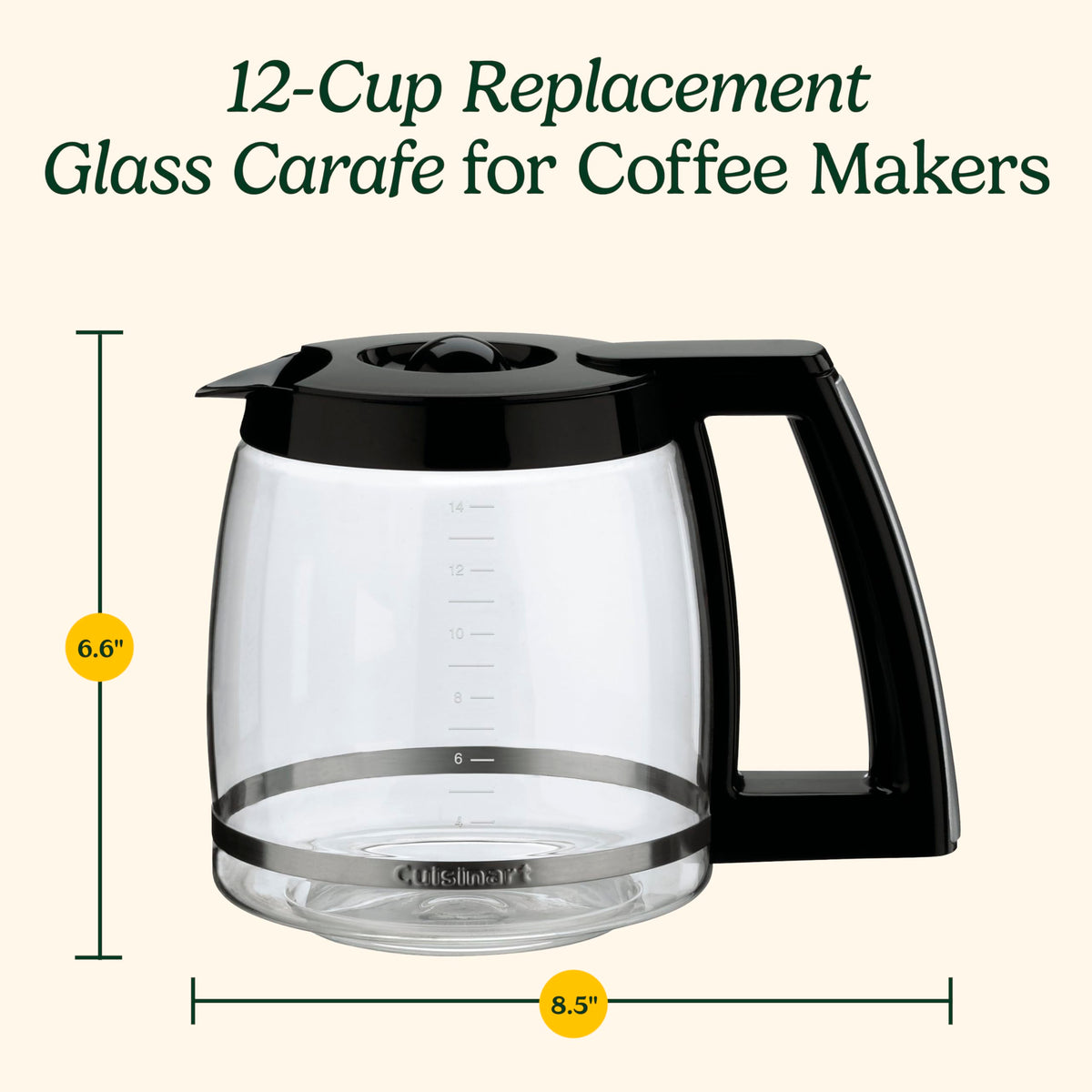 Cuisinart carafe care instructions showing upper rack dishwasher cleaning