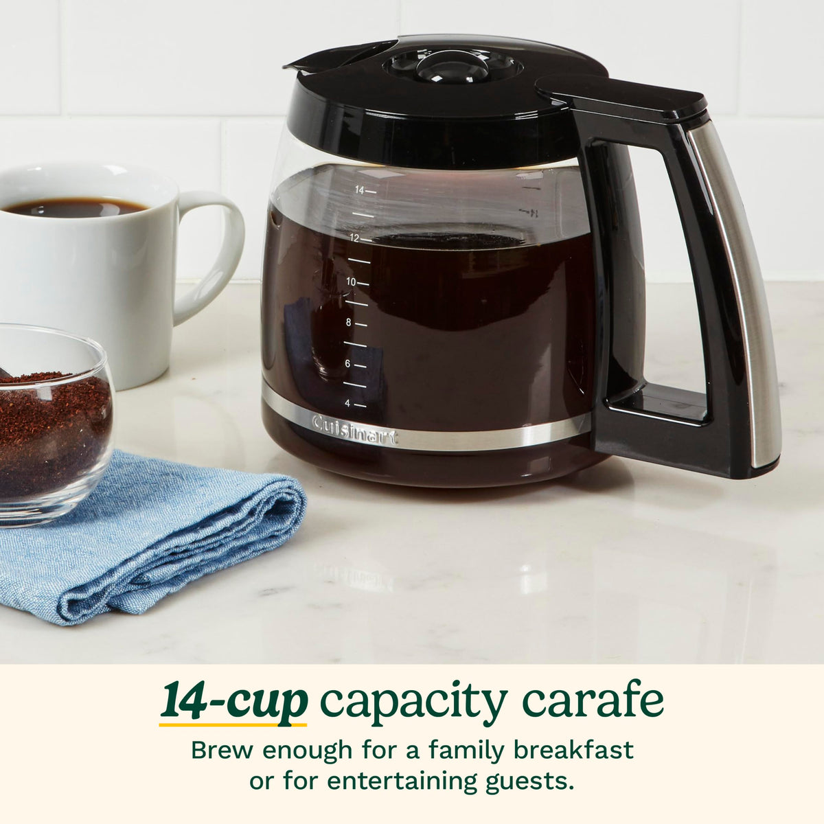 Cuisinart carafe compatible with DCC-2600 for seamless brewing
