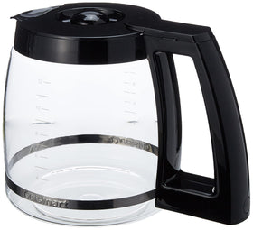 Cuisinart carafe features dripless spout and knuckle guard for clean pouring.