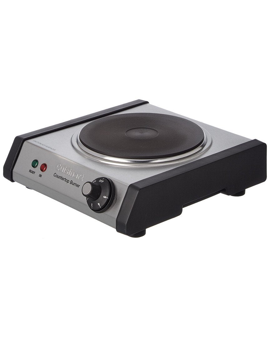Cuisinart CB-30P1 cast-iron single burner on stainless housing, portable cooking solution for dorms