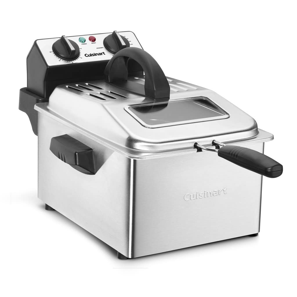 Cuisinart CDF-200P1 deep fryer basket with cool-touch handle for easy, safe frying