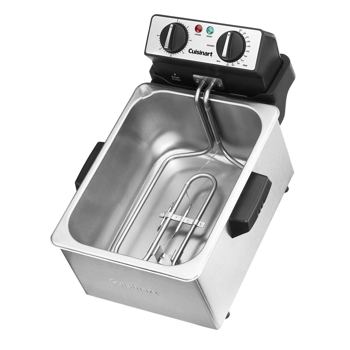 Cuisinart deep fryer lid helps contain splatter and keeps cooking area cleaner