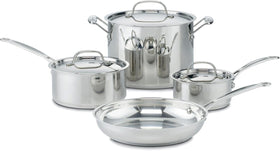 Cuisinart Chef's Classic 1.5-quart saucepan with lid for quick, even heating.