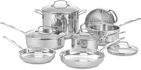Cuisinart Chef’s Classic 11-piece overview with glass lids for versatile cooking