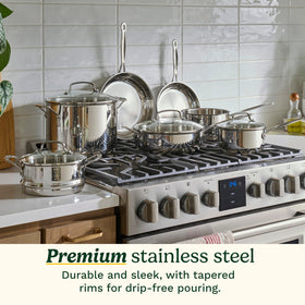 Cuisinart Chef’s Classic 3 qt saucepan with helper handle for easy sauté