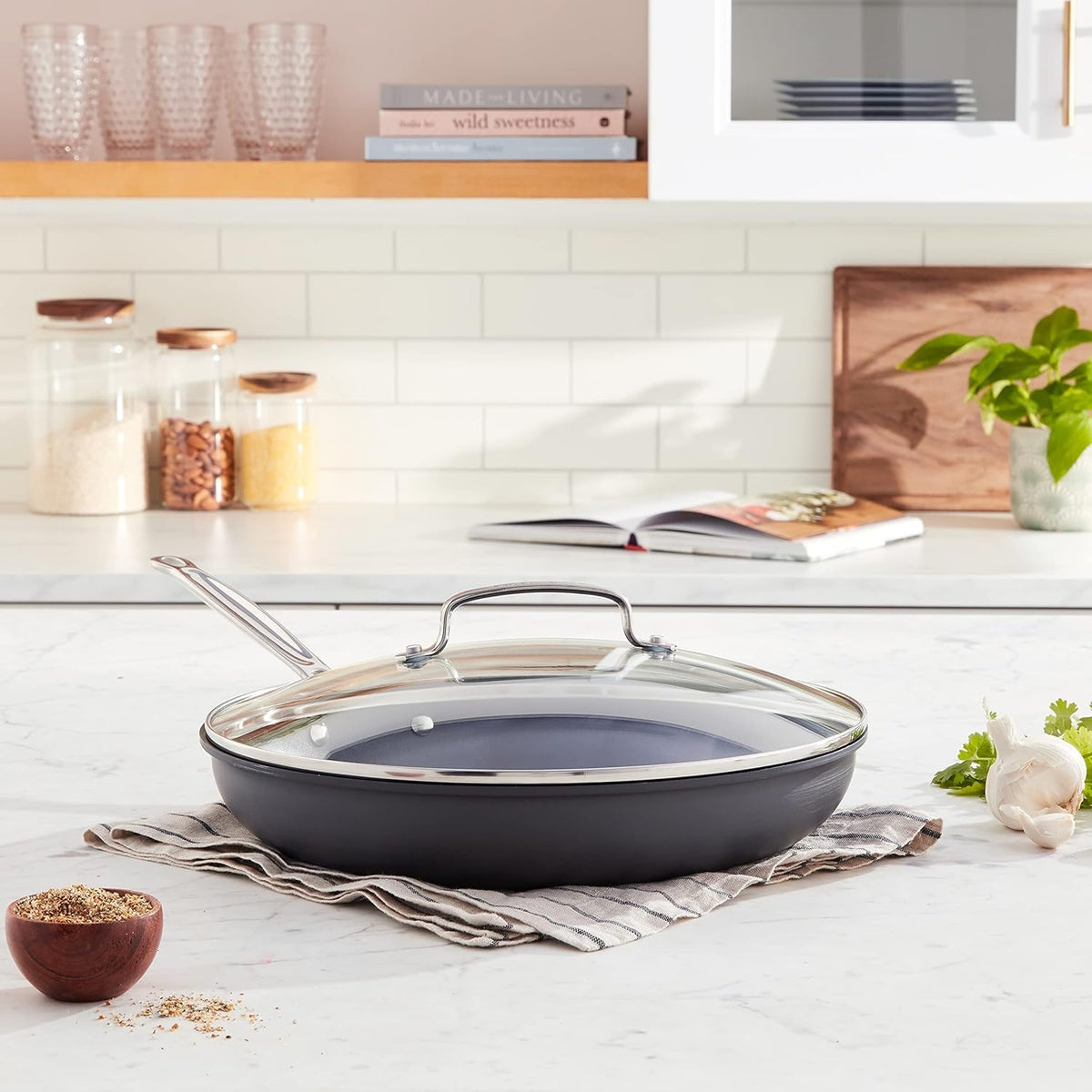 Cuisinart Chef's Classic 12-inch skillet interior highlighting easy nonstick release