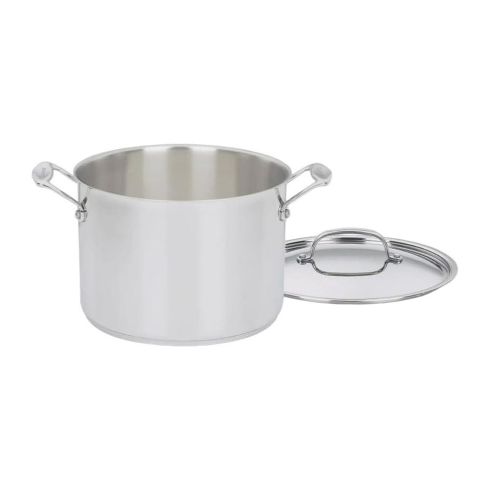 Cuisinart Chef's Classic 8-qt stockpot with mirrored finish for stylish weekly meals