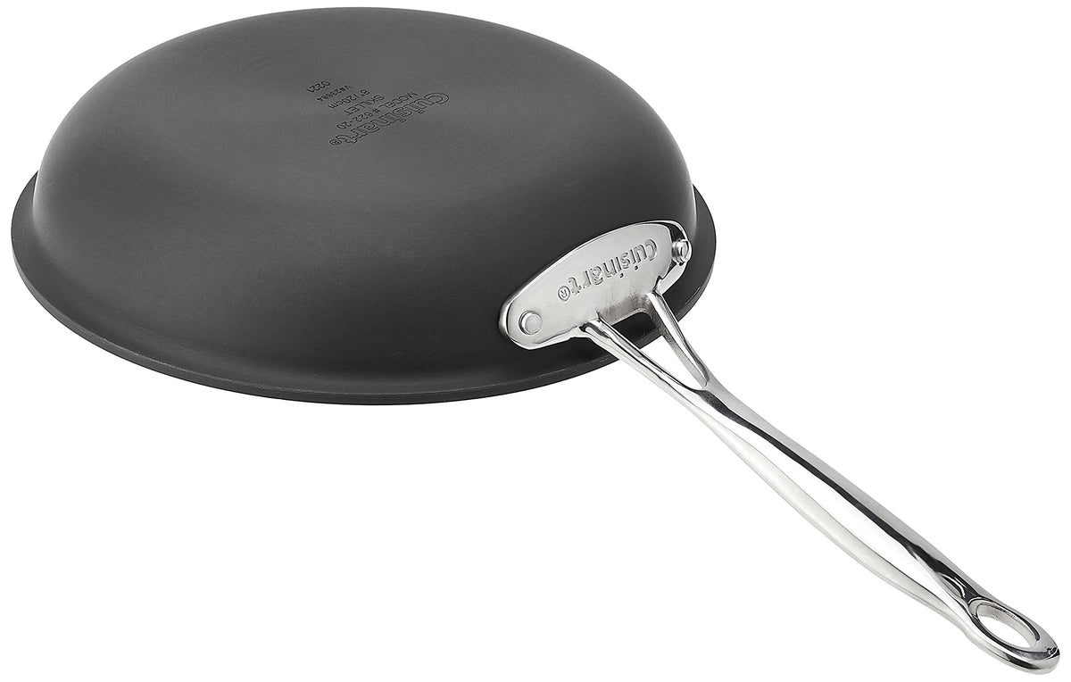 Cuisinart Chef's Classic 8-Inch ceramic skillet after cooking, easy cleanup shown