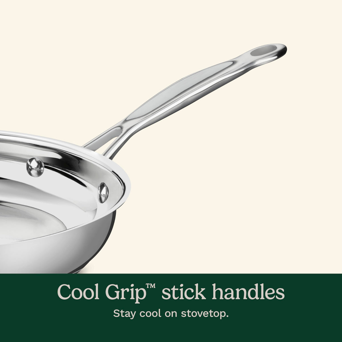 Cuisinart Chef's Classic steel 12-inch skillet with glass cover for browning sauces.