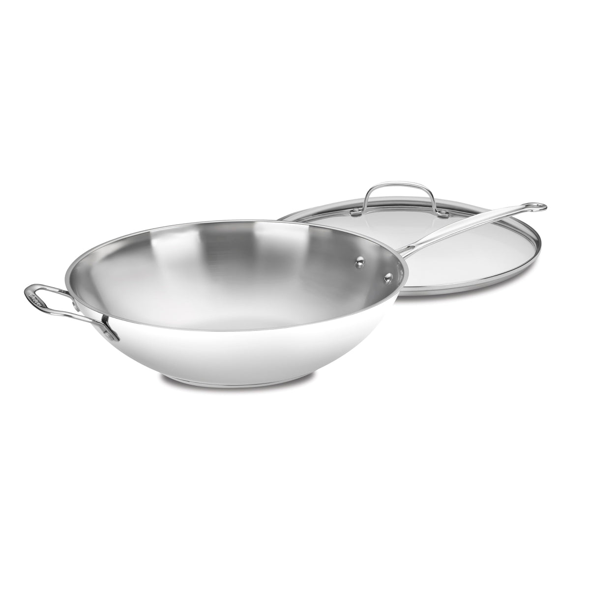 Cuisinart Chef's Classic 14-inch stir-fry pan front view for high-heat searing