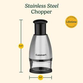 Cuisinart chopper easy push-down handle in action for quick chopping