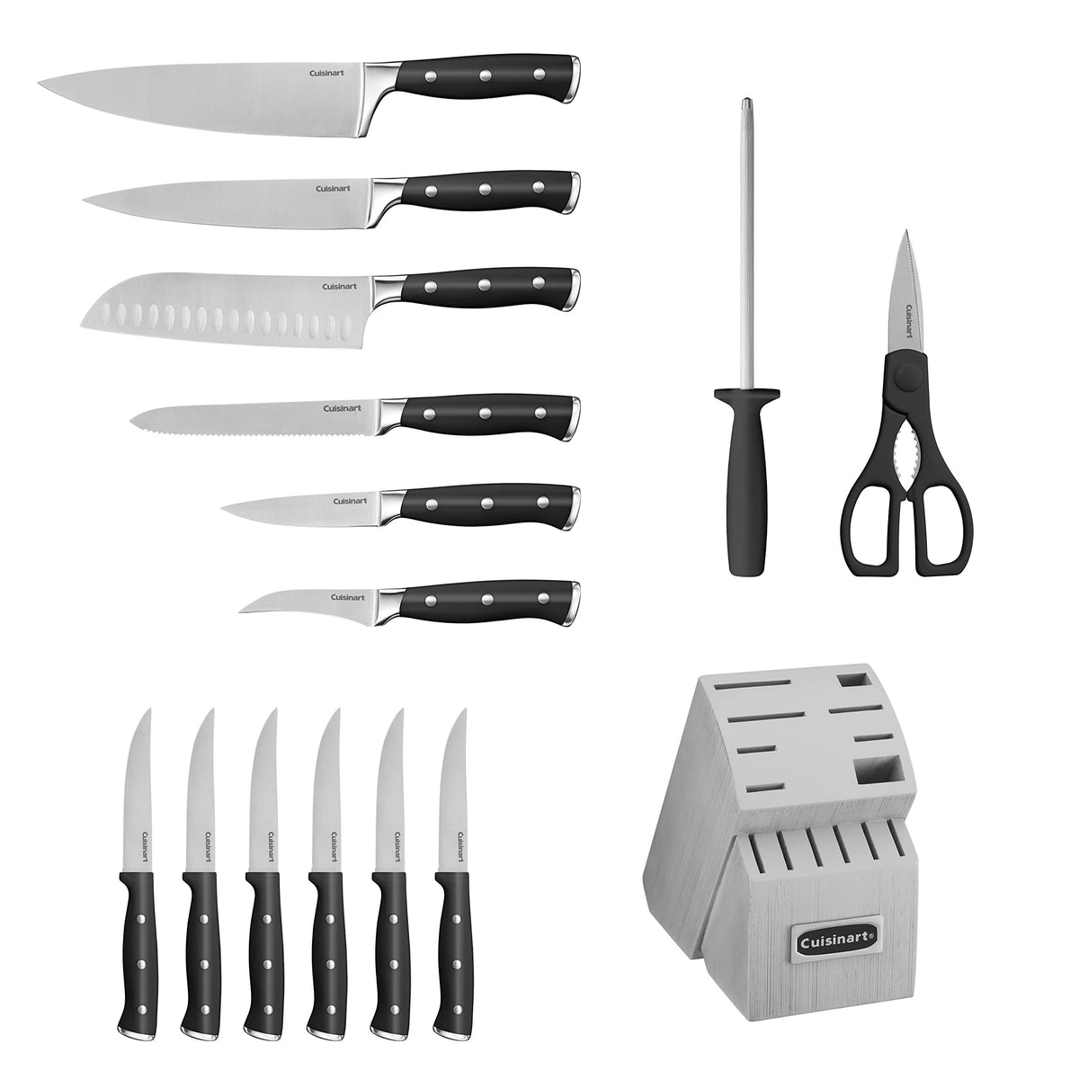 Cuisinart ergonomic handle design offers comfortable grip during prep.