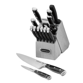 Cuisinart Classic forged knives in block display for organized kitchen prep.