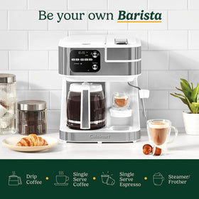 Cuisinart Barista Bar brews up to 12 cups for family mornings.