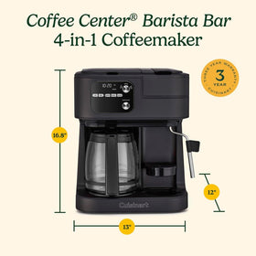 Cuisinart Coffee Center Barista Bar capsule area close-up, compatible with Nespresso OriginalLine for espresso variety.