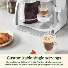 Cuisinart steam wand froths milk for cafe drinks at home.