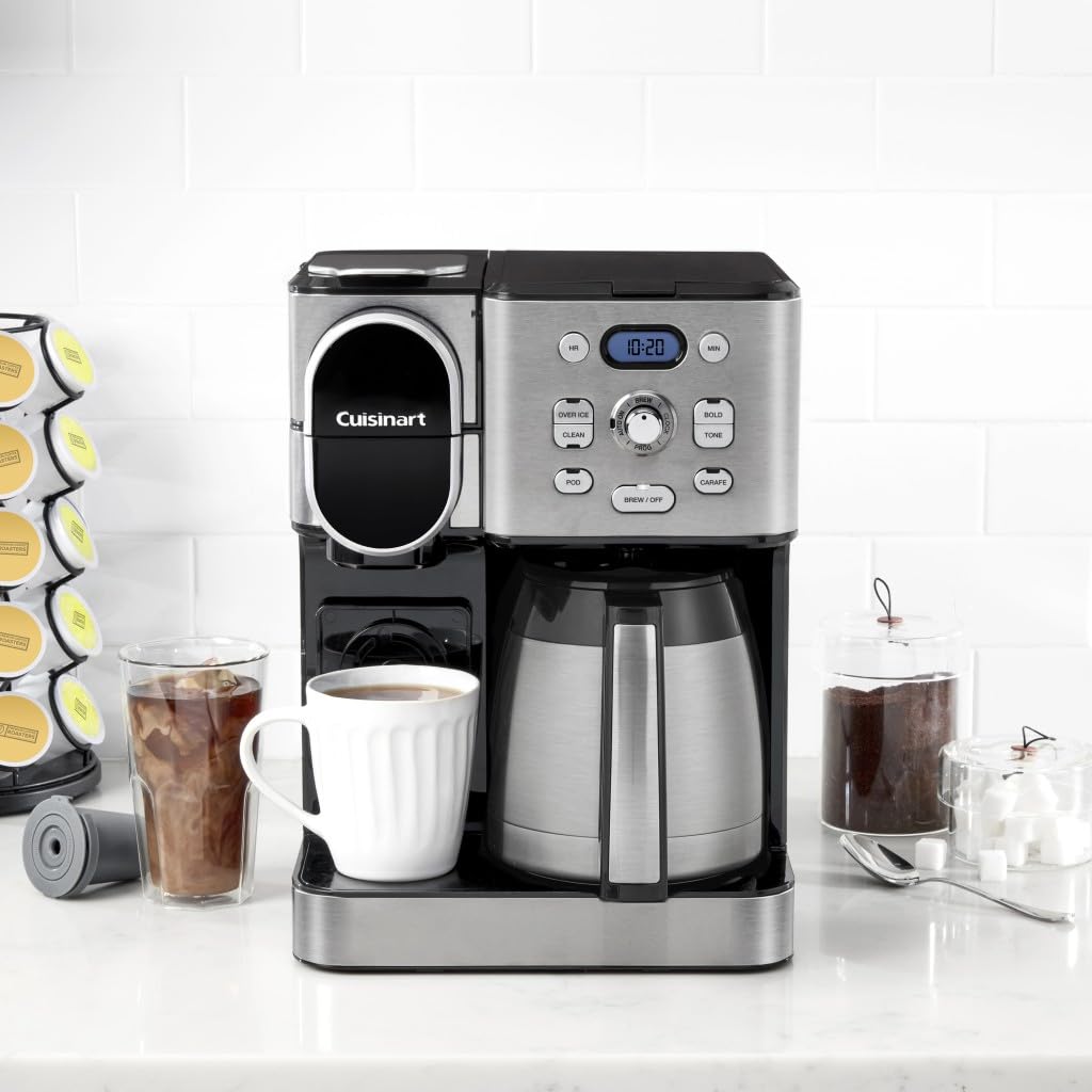 Cuisinart Coffee Center single-serve brewer simplifies quick cups.