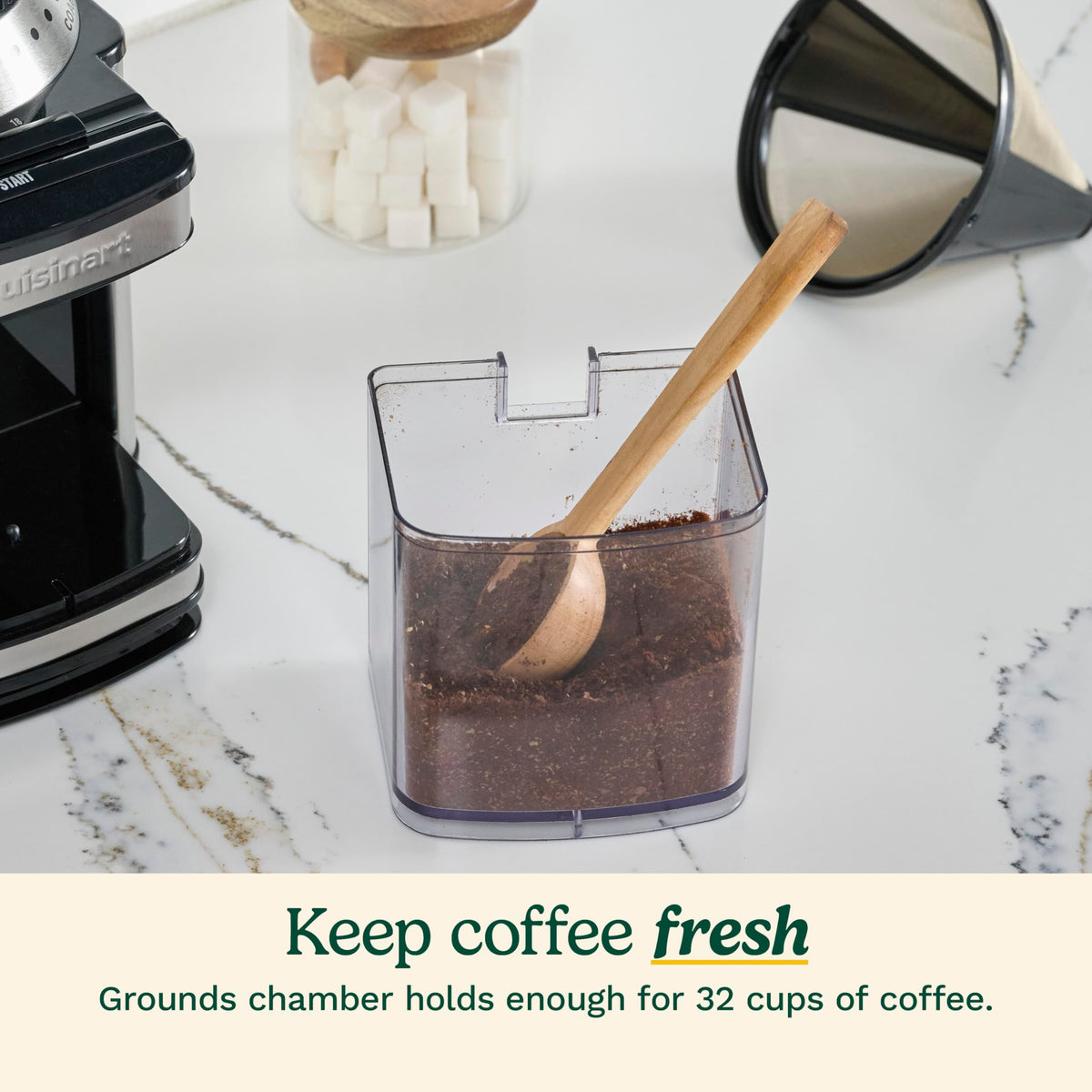 Cuisinart BPA-free grinder designed for safe daily use.
