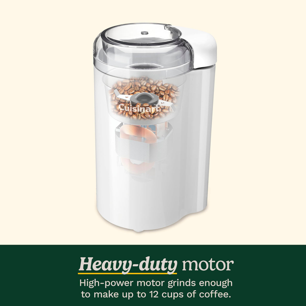 Cuisinart safety interlock feature keeps operation safe when the lid is secured.