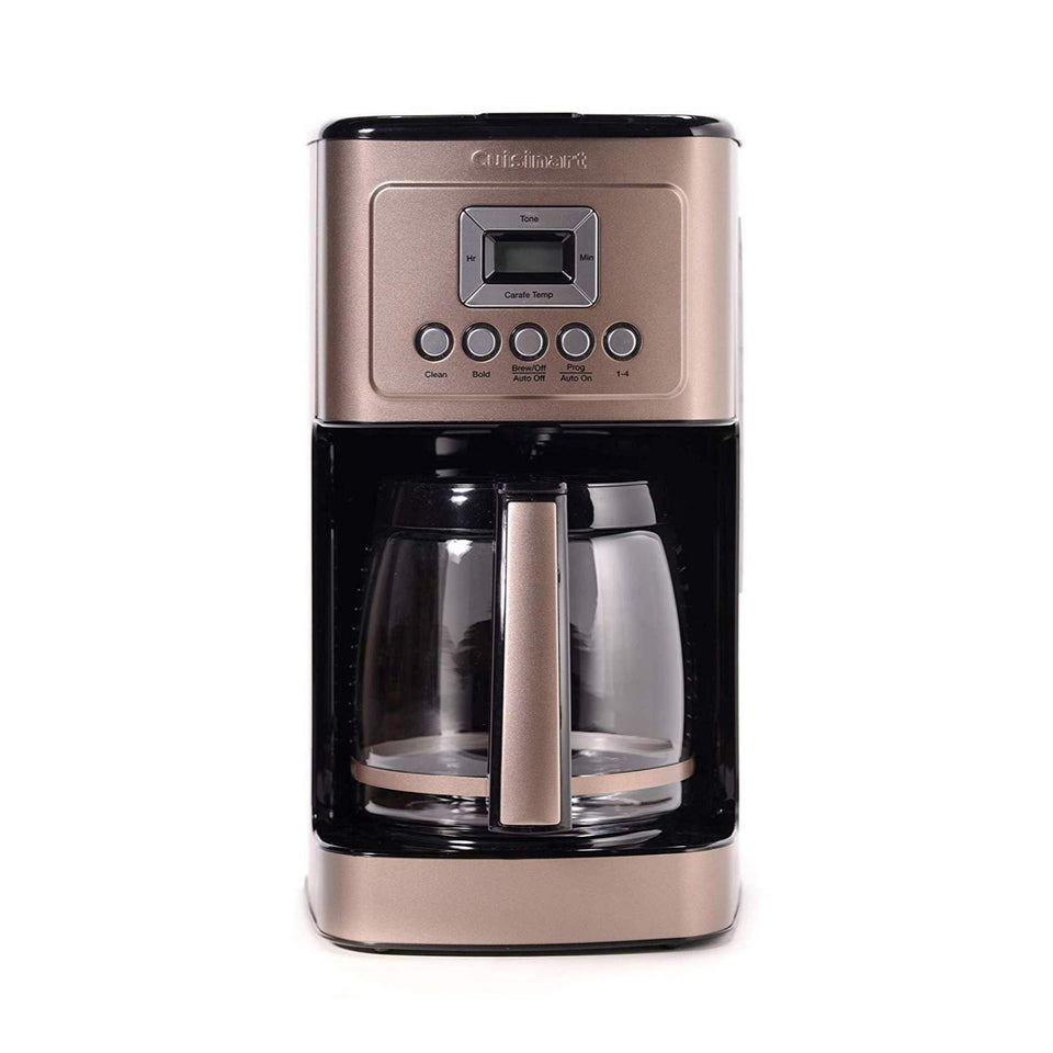 Cuisinart coffee maker with 14-cup glass carafe in umber finish for family-ready brews.