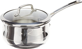 Cuisinart Contour tempered glass lid seals moisture for flavorful simmering