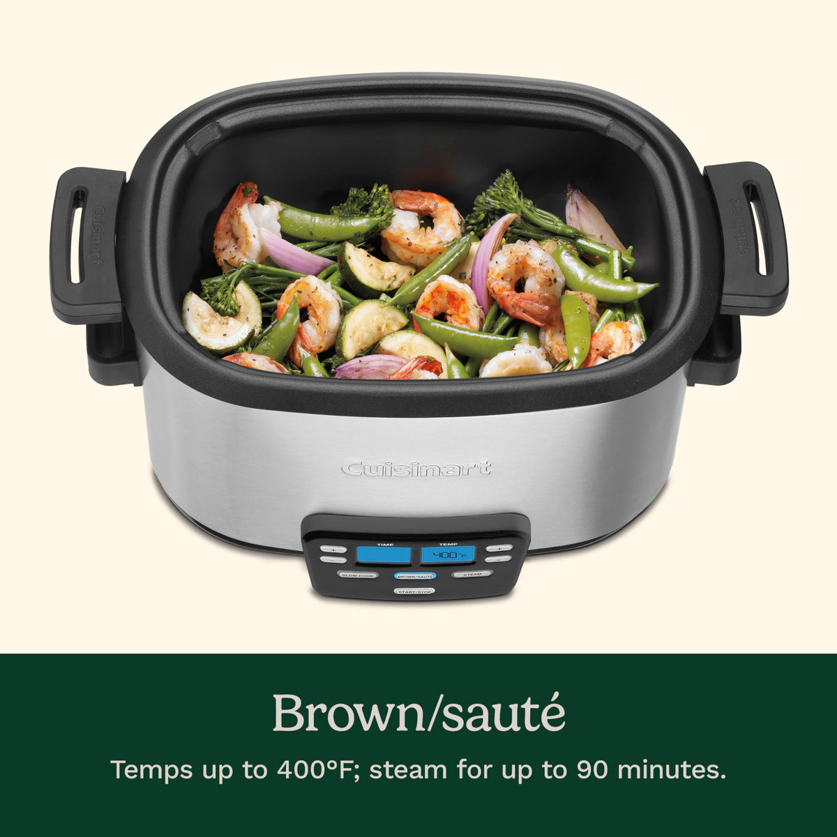 Cuisinart Cook Central 6-quart nonstick pot browns and sautés evenly