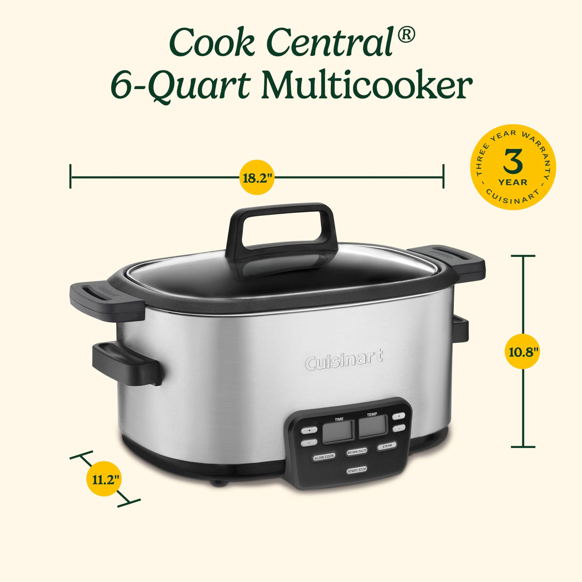 Cuisinart Cook Central control panel simplifies selecting functions