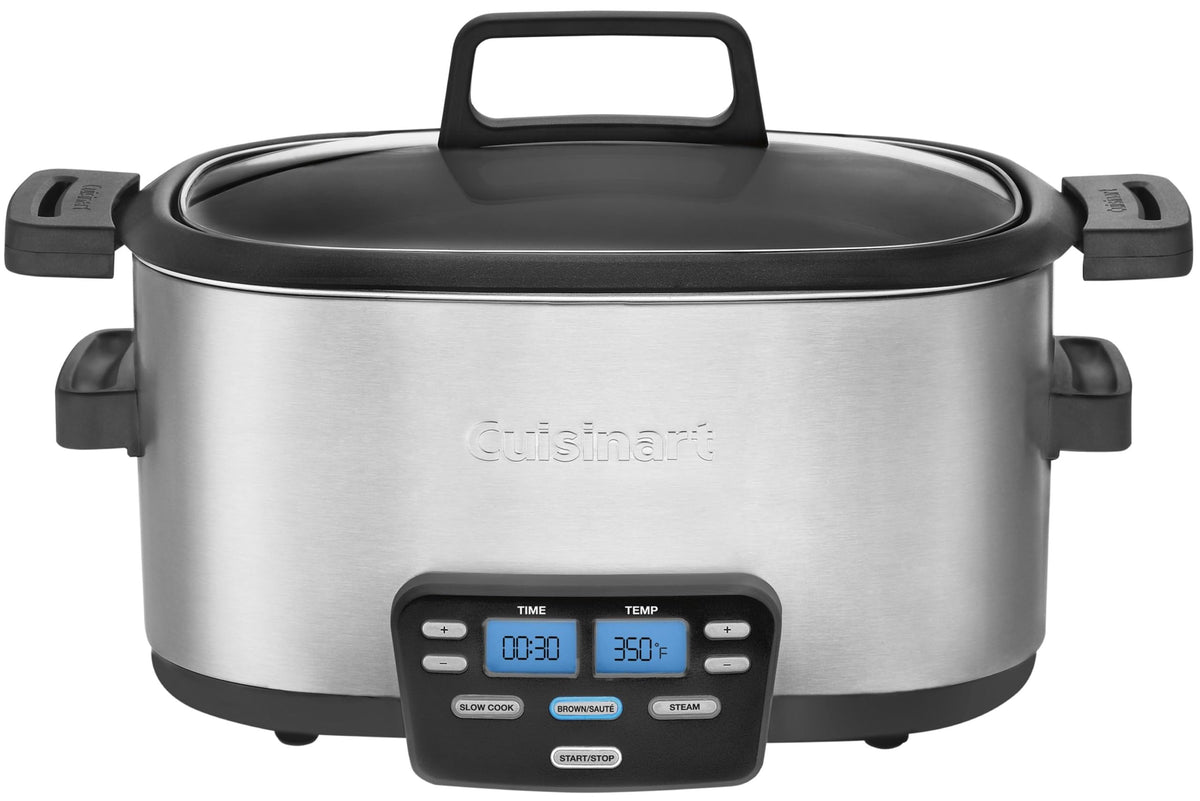 Cuisinart Cook Central silver unit on counter for easy all-in-one cooking