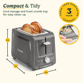 Cuisinart Core Collection toaster front controls for Bagel and Defrost