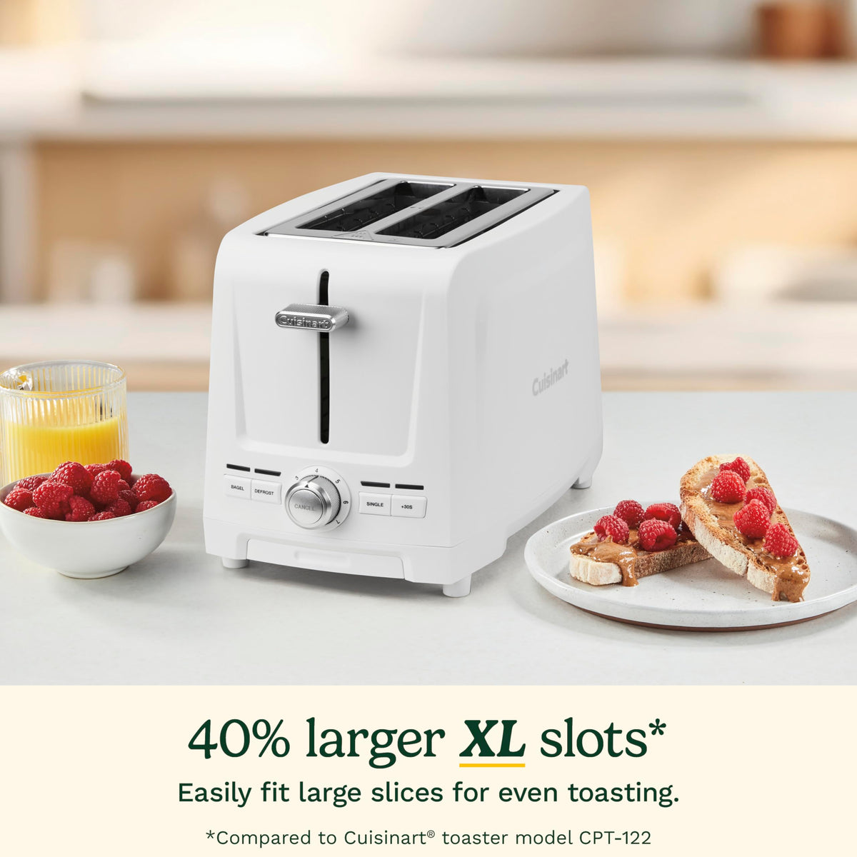 Cuisinart Core Collection toaster Bagel setting for perfect texture