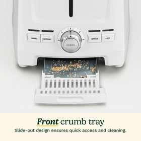 Cuisinart Core Collection toaster Removable crumb tray and cord storage