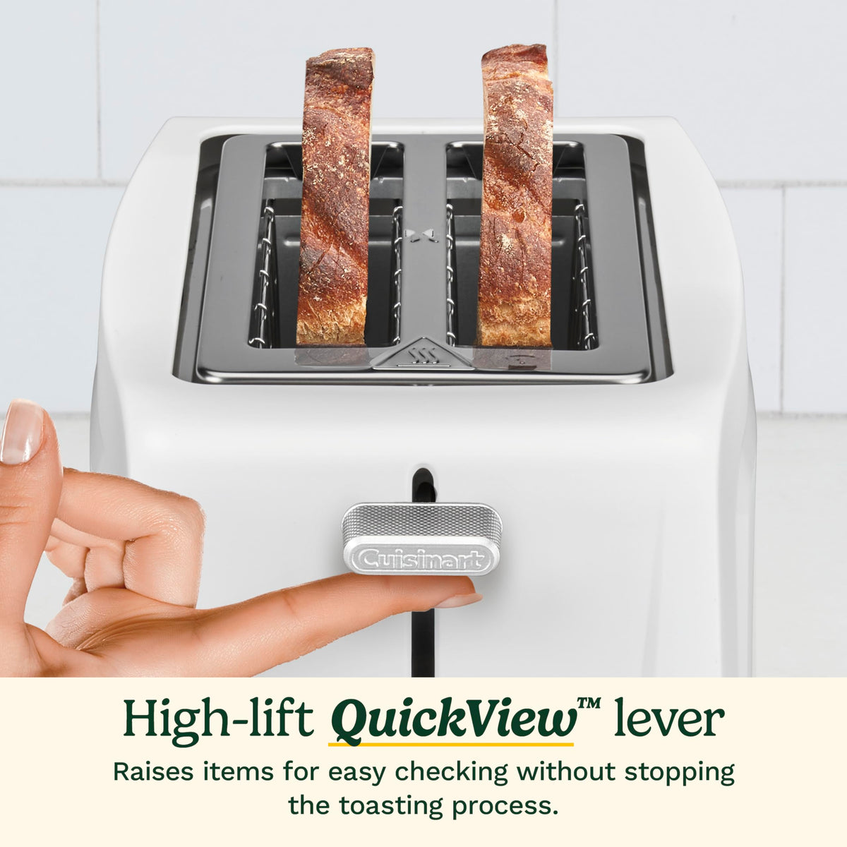 Cuisinart Core Collection toaster One-slice technology for balanced browning