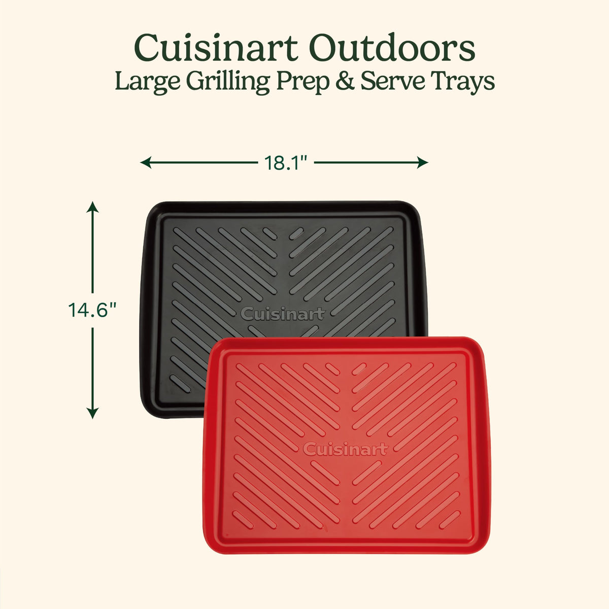 Cuisinart CPK-210 black finish tray keeps cooked food ready on a clean surface