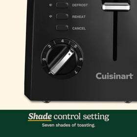 Close-up of the 7 shade dial on the Cuisinart CPT-122BK toaster