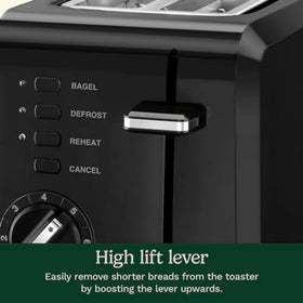 High-lift carriage on the Cuisinart CPT-122BK for easy handling