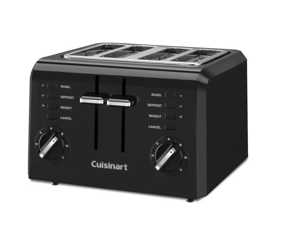 Cuisinart CPT-142BKP1 side view highlights slim profile and space-saving design