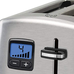 Cuisinart CPT-415P1 countdown toaster showing removable crumb tray and cord wrap
