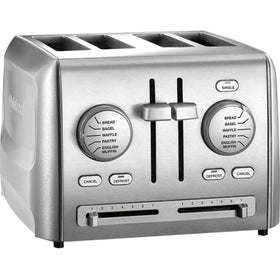 Cuisinart CPT-640P1 toaster front view in stainless steel for a sleek kitchen upgrade.