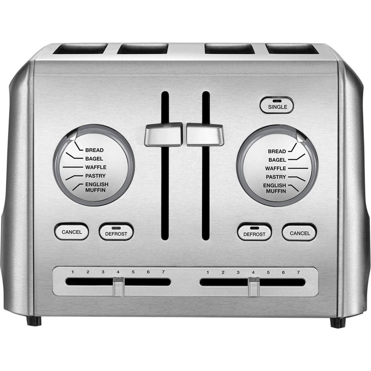 Cuisinart CPT-640P1 removable crumb tray simplifies cleanup after meals.
