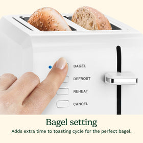Cuisinart CPT-122 bagel slot wide slot for thick bagels and breads