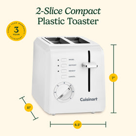Cuisinart CPT-122 white exterior complements modern kitchen decor