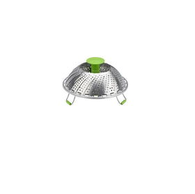 Cuisinart CTG-00-SS steamer with expandable handle for safe removal from pot.